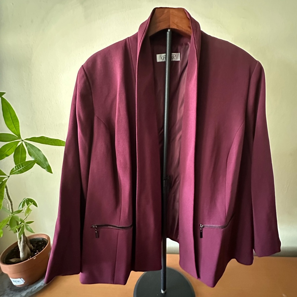 Elegant Maroon Women's Jacket & Dress